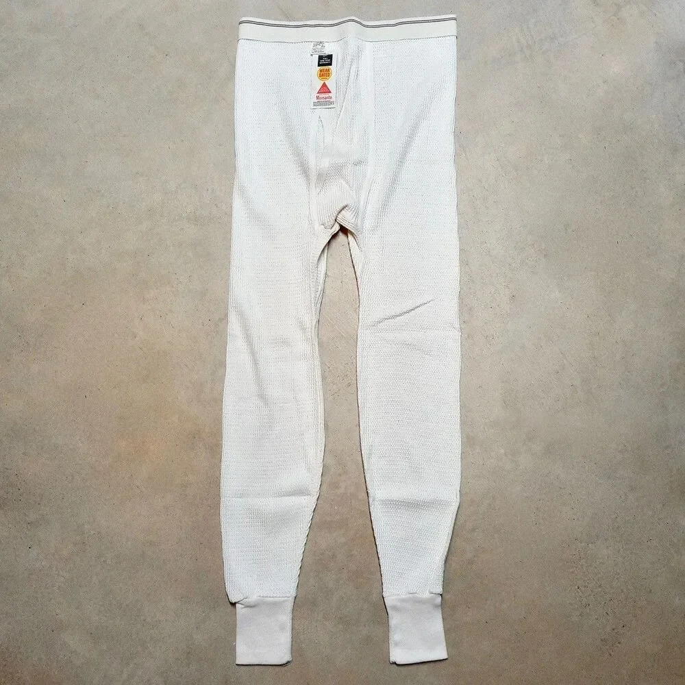 NWT Vintage Sportswear Waffled Thermal Pants Size LARGE Long Johns Made in USA